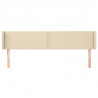 Cabeceira de cama c/ abas tecido 203x16x78/88 cm creme 3