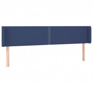 Cabecero de tela azul 203x16x78/88 cm H