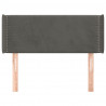 Cabeceira de cama c/ abas veludo 93x16x78/88 cm cinzento-escuro 3