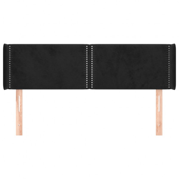 Cabecero de terciopelo negro 147x16x78/88 cm M 3