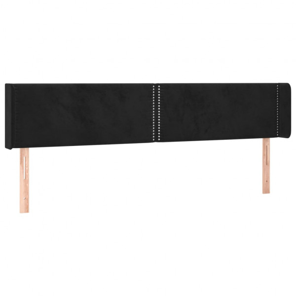 Cabecero de terciopelo negro 203x16x78/88 cm M 2