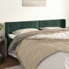 Cabeceira de cama c/ abas veludo 203x16x78/88cm verde-escuro 1