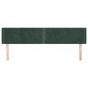 Cabeceira de cama c/ abas veludo 203x16x78/88cm verde-escuro 3