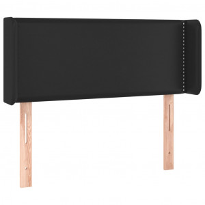 Cabeceira de cama c/ abas couro artificial 93x16x78/88 cm preto H