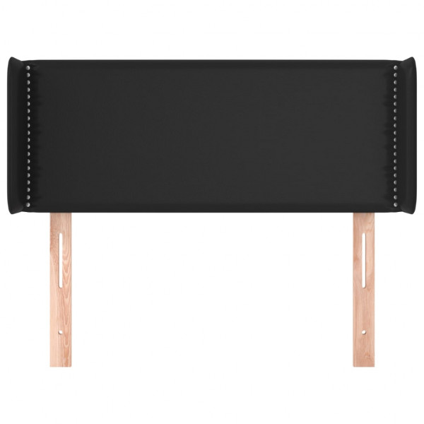 Cabeceira de cama c/ abas couro artificial 93x16x78/88 cm preto M 3