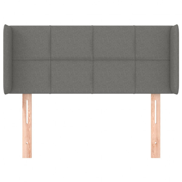 Cabeceira de cama c/ abas tecido 83x16x78/88 cm cinzento-escuro M 3