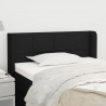 Cabeceira de cama c/ abas tecido 83x16x78/88 cm preto 1
