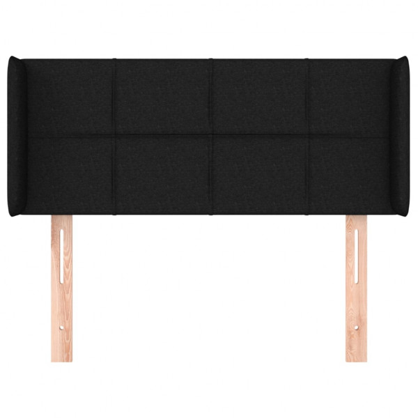Cabeceira de cama c/ abas tecido 83x16x78/88 cm preto M 3