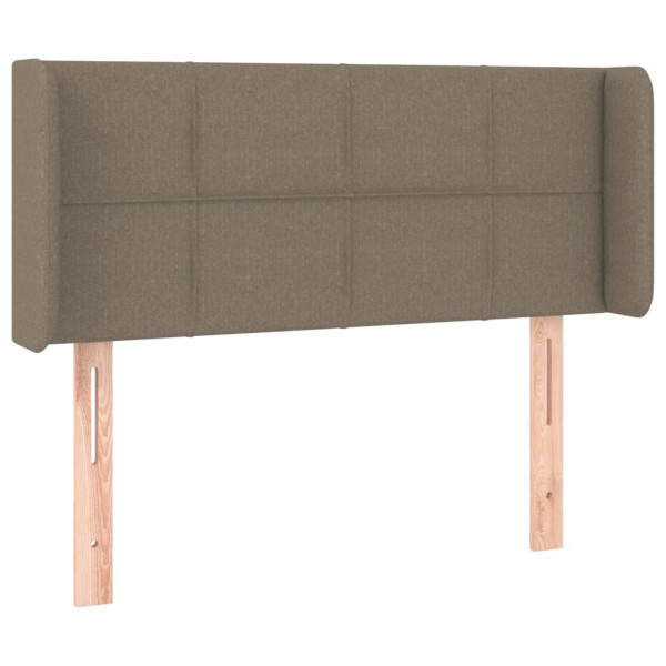 Cabecero de tela gris taupe 83x16x78/88 cm M 2