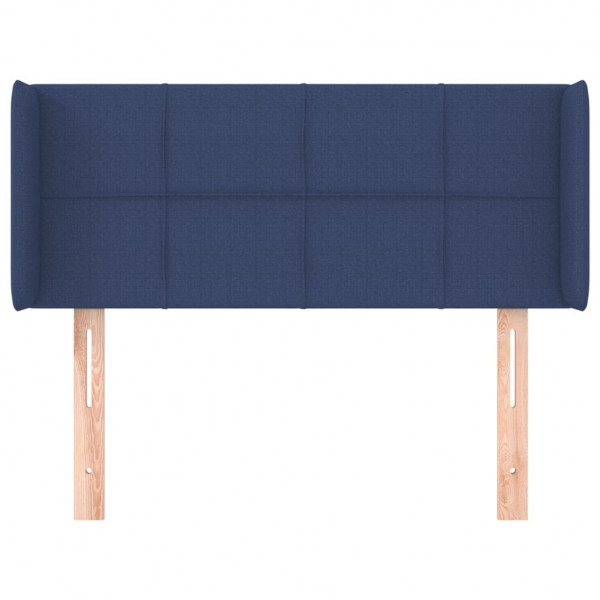 Cabeceira de cama c/ abas tecido 93x16x78/88 cm azul M 3