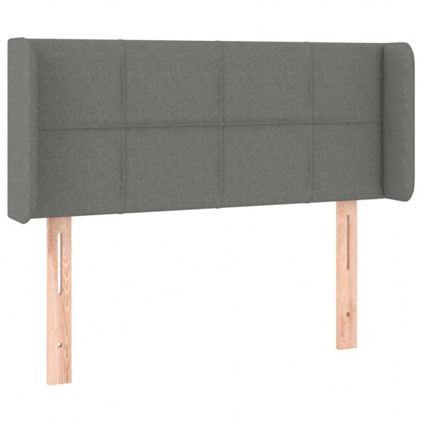 Cabecero de tela gris oscuro 103x16x78/88 cm M 2