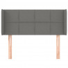 Cabeceira de cama c/ abas tecido 103x16x78/88cm cinzento-escuro 3