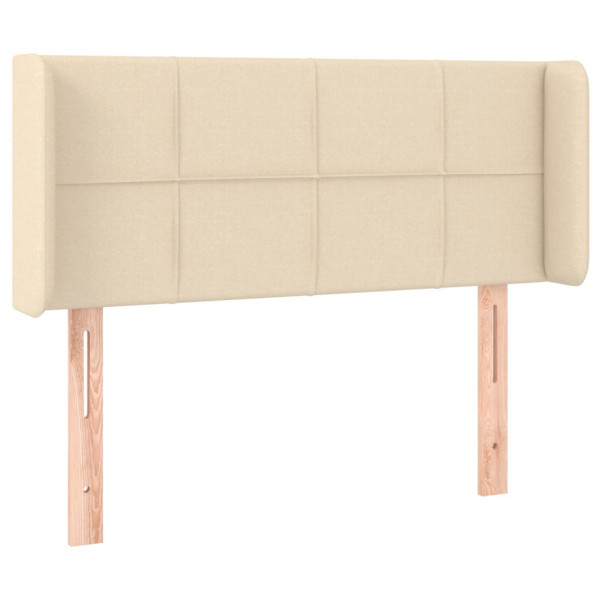 Cabeceira de cama c/ abas tecido 103x16x78/88 cm creme M 2