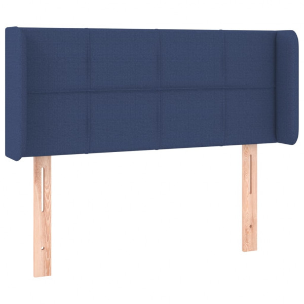 Cabeceira de cama c/ abas tecido 103x16x78/88 cm azul M 2
