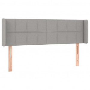 Cabecero de tela gris claro 147x16x78/88 cm H