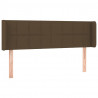 Cabeceira de cama c/ abas tecido 147x16x78/88cm castanho-escuro 2