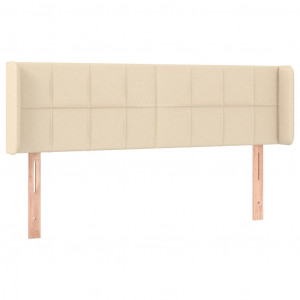 Cabecero de tela color crema 147x16x78/88 cm H