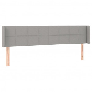 Cabecero de tela gris claro 163x16x78/88 cm H