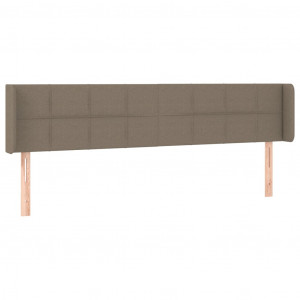 Cabeceira cama abas tecido 203x16x78/88 cm cinzento-acastanhado H