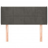 Cabeceira de cama c/ abas veludo 83x16x78/88 cm cinzento-escuro 2