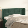 Cabeceira de cama c/ abas veludo 83x16x78/88 cm verde-escuro 1