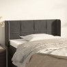Cabeceira de cama c/ abas veludo 93x16x78/88 cm cinzento-escuro 1