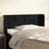Cabeceira de cama c/ abas veludo 103x16x78/88 cm preto 1