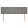 Cabecero de terciopelo gris claro 147x16x78/88 cm 3