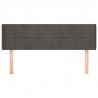 Cabecero de terciopelo gris oscuro 147x16x78/88 cm 3
