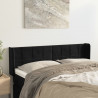 Cabeceira de cama c/ abas tecido 147x16x78/88 cm preto 1