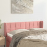 Cabeceira de cama c/ abas veludo 147x16x78/88 cm rosa 1