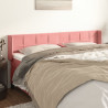Cabeceira de cama c/ abas veludo 163x16x78/88 cm rosa 1