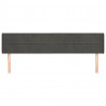 Cabeceira de cama c/ abas veludo 183x16x78/88cm cinzento-escuro 3