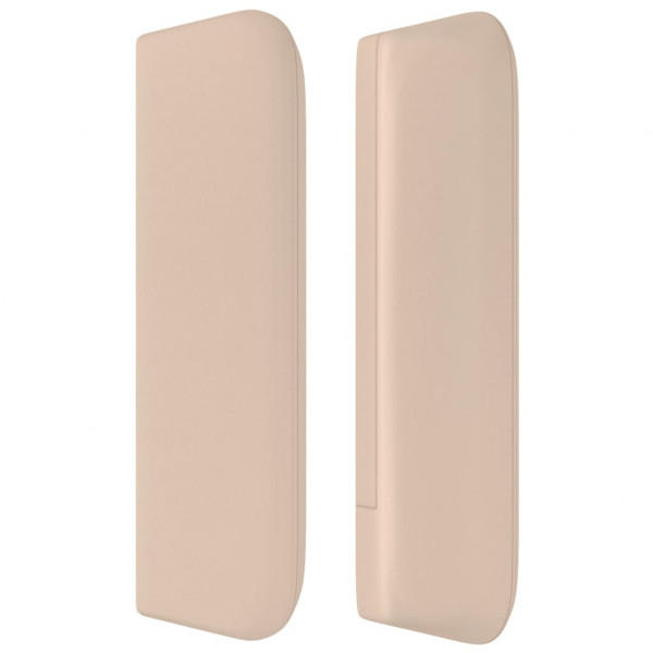 Cabeceira cama abas couro artificial 83x16x78/88 cm cappuccino M 4