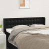 Cabeceira de cama c/ abas couro artificial 147x16x78/88cm preto 1