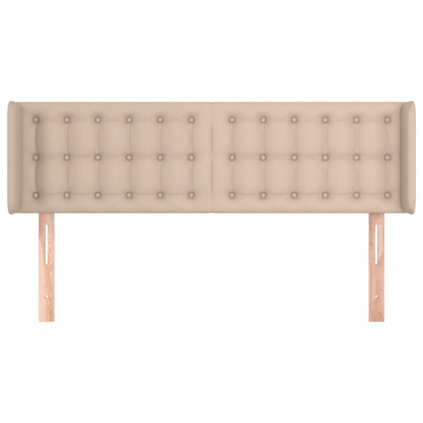 Cabecero de cuero sintético color capuchino 147x16x78/88 cm M 3