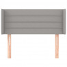 Cabeceira de cama c/ abas tecido 103x16x78/88 cm cinzento-claro 3