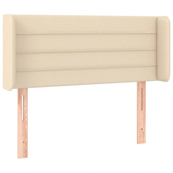 Cabeceira de cama c/ abas tecido 103x16x78/88 cm creme M 2