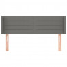 Cabeceira de cama c/ abas tecido 147x16x78/88cm cinzento-escuro 3