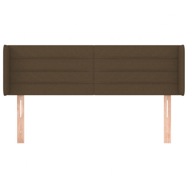 Cabecero de tela gris oscuro 147x16x78/88 cm M 3