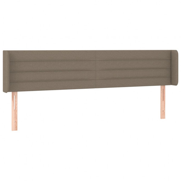 Cabeceira cama abas tecido 203x16x78/88 cm cinzento-acastanhado M 2