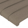 Cabeceira cama abas tecido 203x16x78/88 cm cinzento-acastanhado 5
