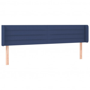 Cabeceira de cama c/ abas tecido 203x16x78/88 cm azul H