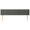 Cabeceira de cama c/ abas veludo 163x16x78/88cm cinzento-escuro 3