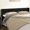 Cabeceira de cama c/ abas veludo 163x16x78/88 cm preto 1