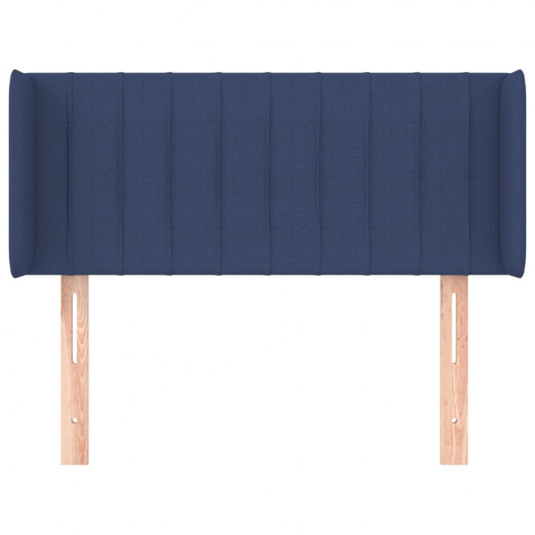 Cabeceira de cama c/ abas tecido 83x16x78/88 cm azul M 3