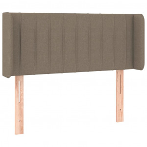 Cabecero de tela gris taupe 93x16x78/88 cm H