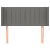 Cabeceira de cama c/ abas tecido 103x16x78/88cm cinzento-escuro 3