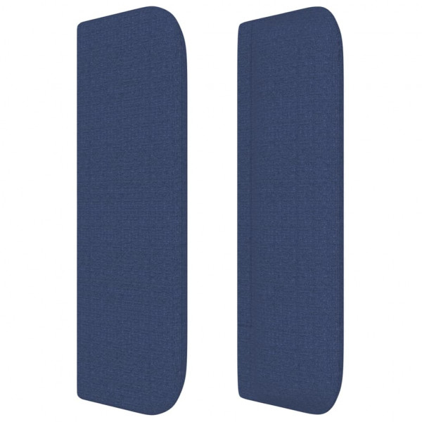 Cabecero de tela azul 103x16x78/88 cm M 4