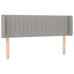 Cabecero de tela gris claro 147x16x78/88 cm H